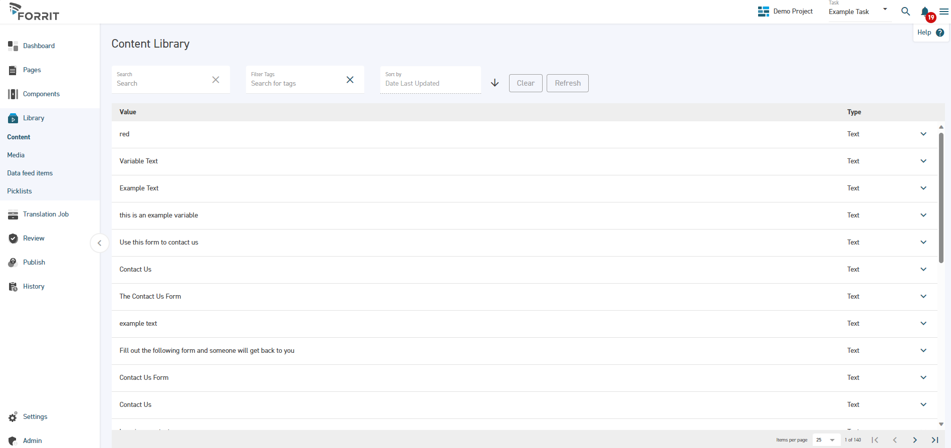 Content Library